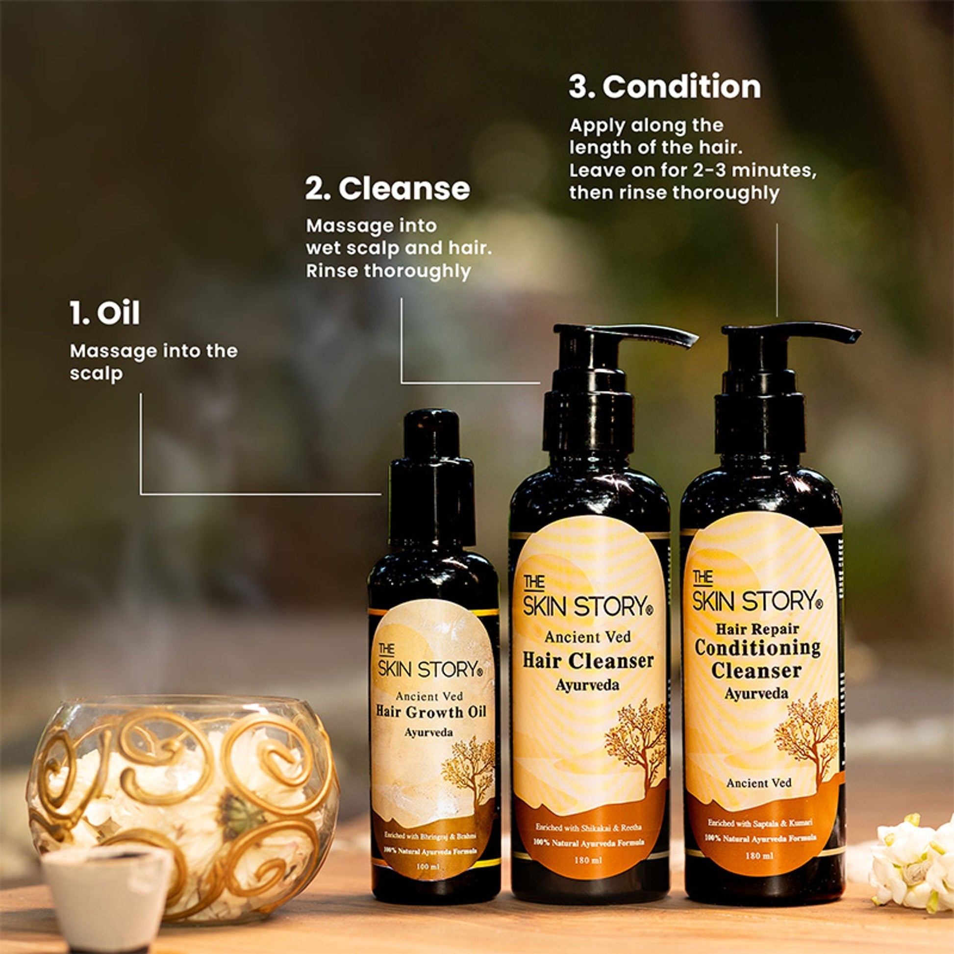 The Skin Story 100% Natural Ayurvedic Hair Oil For Hair Growth  Grab2Buy The Skin Story Grab2Buy