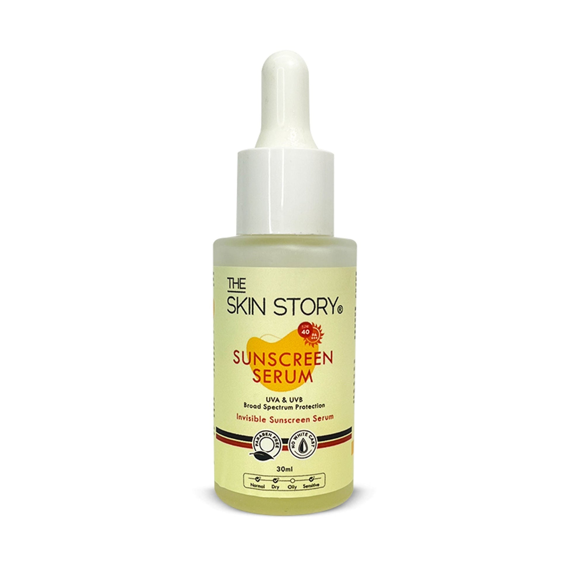 The Skin Story Invisible Liquid Sunscreen Serum For Face, SPF 40 PA+++ With Vitamin E  Grab2Buy The Skin Story Grab2Buy