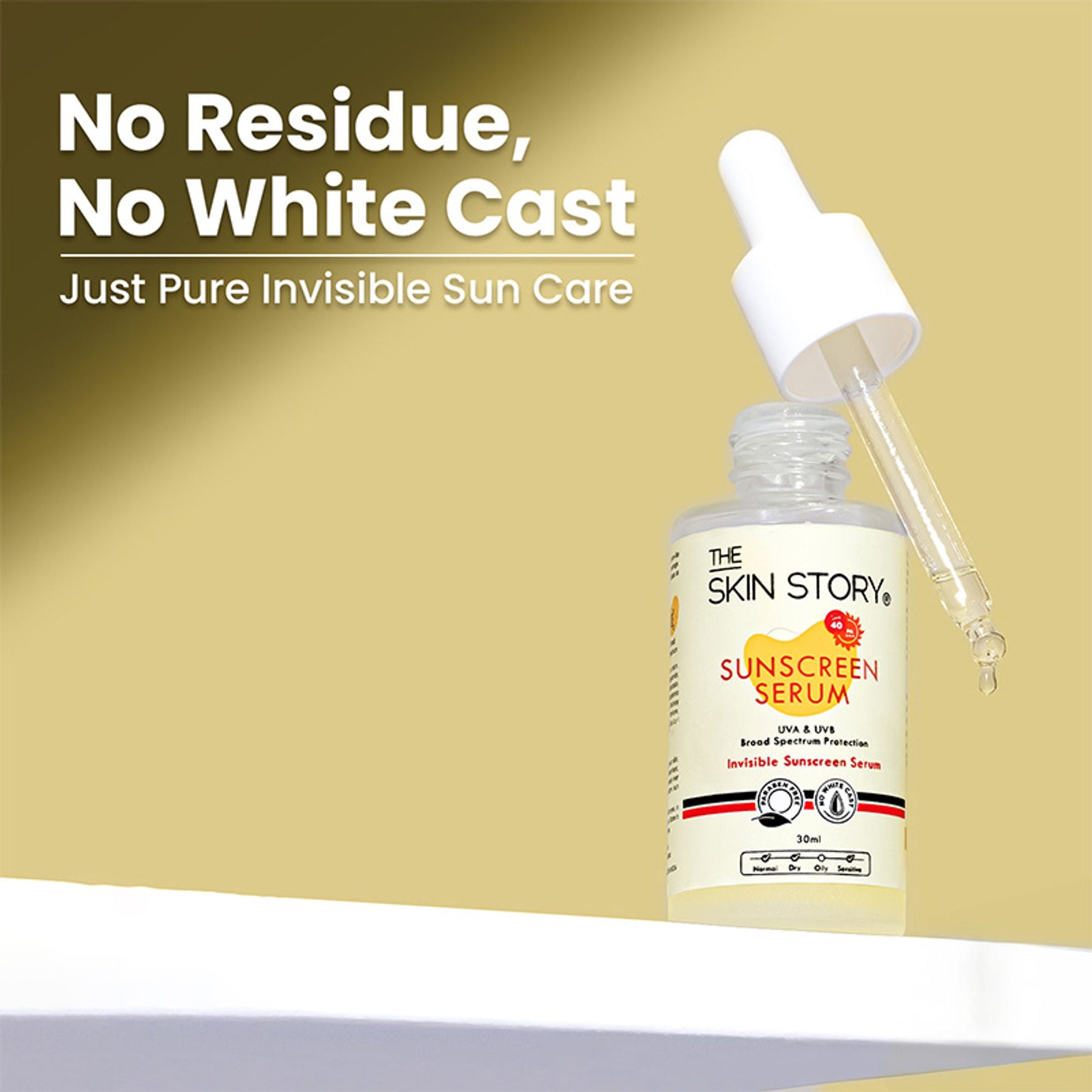 The Skin Story Invisible Liquid Sunscreen Serum For Face, SPF 40 PA+++ With Vitamin E  Grab2Buy The Skin Story Grab2Buy