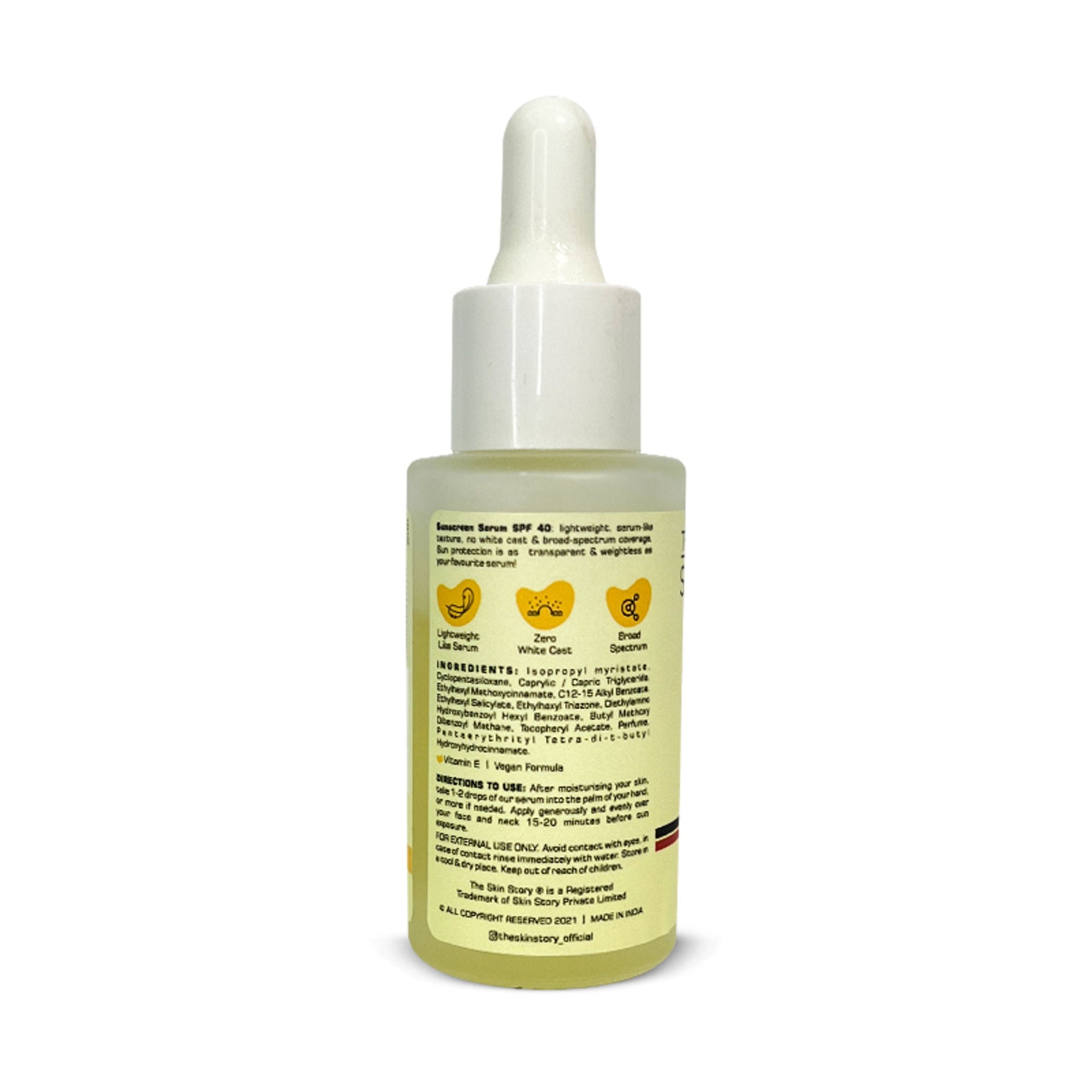 The Skin Story Invisible Liquid Sunscreen Serum For Face, SPF 40 PA+++ With Vitamin E  Grab2Buy The Skin Story Grab2Buy