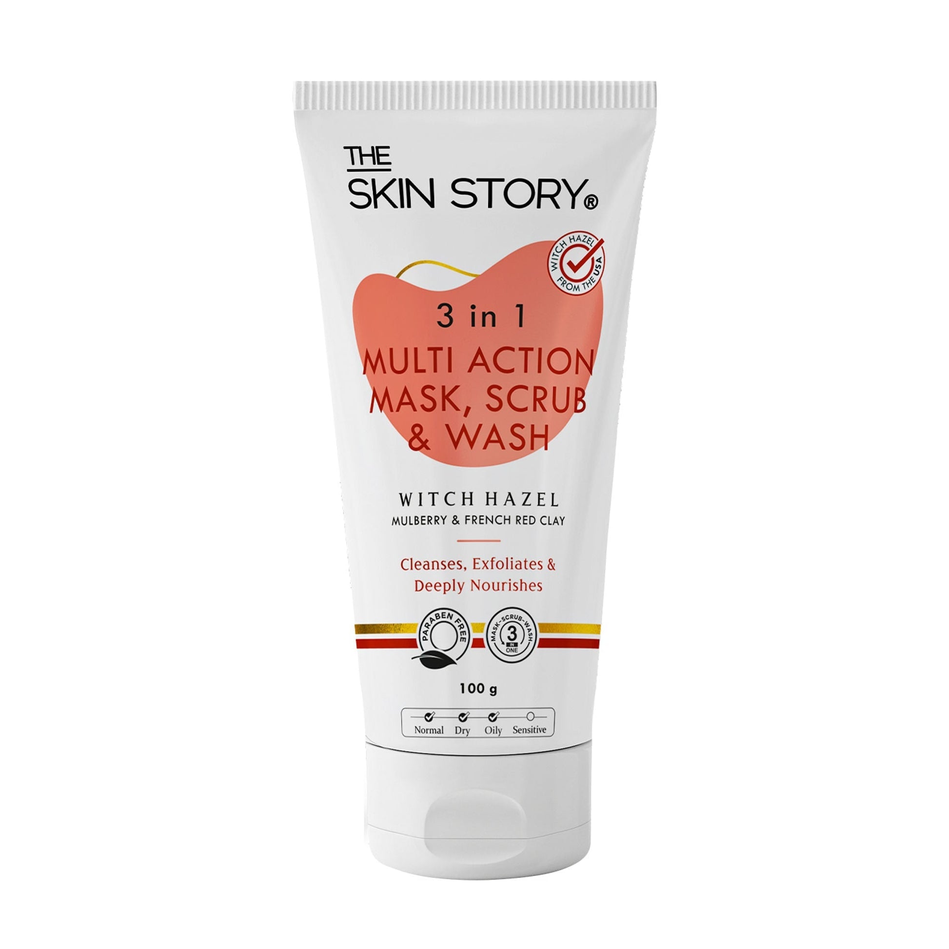 The Skin Story 3 in 1 Multi Action Face Mask, Scrub & Wash For Deeply Cleansed  Grab2Buy The Skin Story Grab2Buy