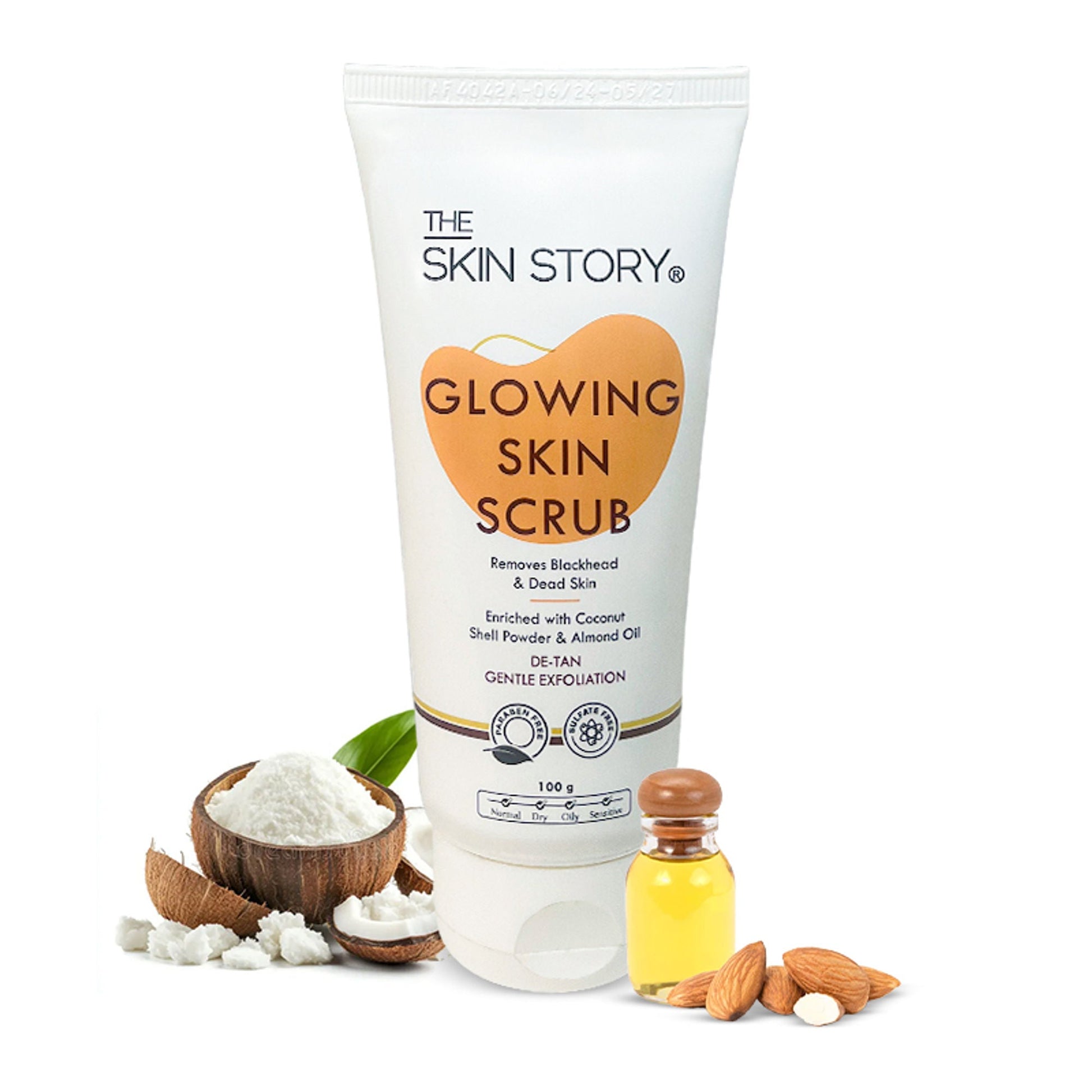 The Skin Story Gentle Detan Face Scrub Exfoliate Dead Skin Remove Blackheads Dark Spots Pigmentation  Grab2Buy The Skin Story Grab2Buy