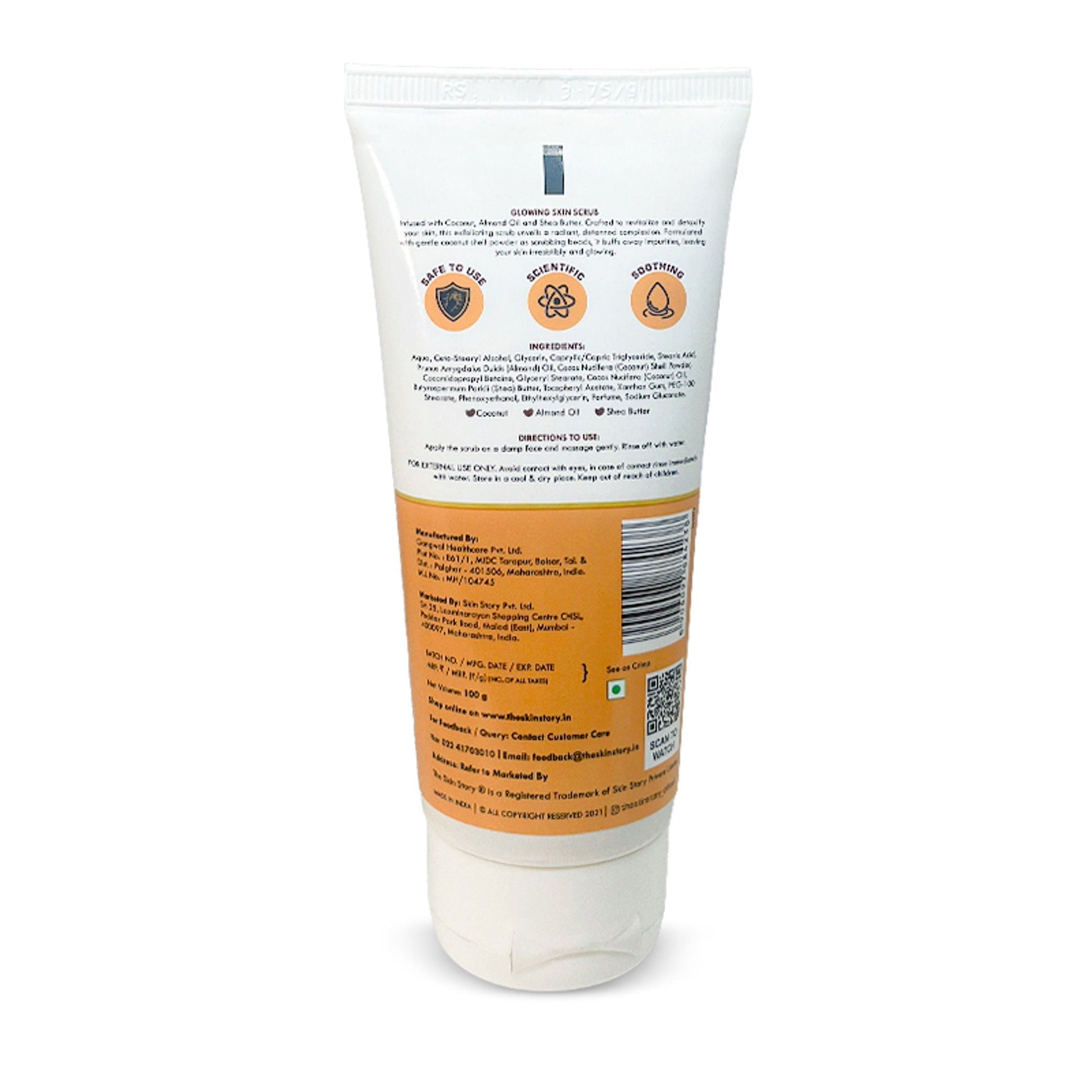 The Skin Story Gentle Detan Face Scrub Exfoliate Dead Skin Remove Blackheads Dark Spots Pigmentation  Grab2Buy The Skin Story Grab2Buy