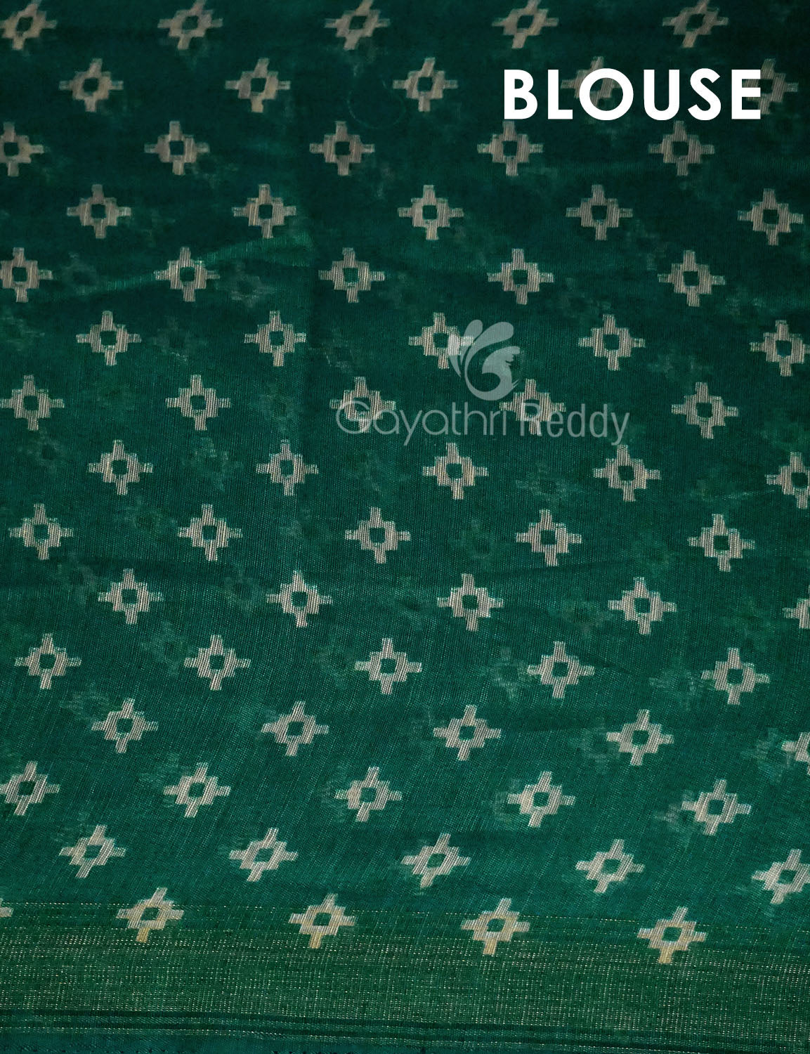 Off-White Red Striped Semi Chanderi Grab2Buy By Gayathri Reddy Designer Studio 
