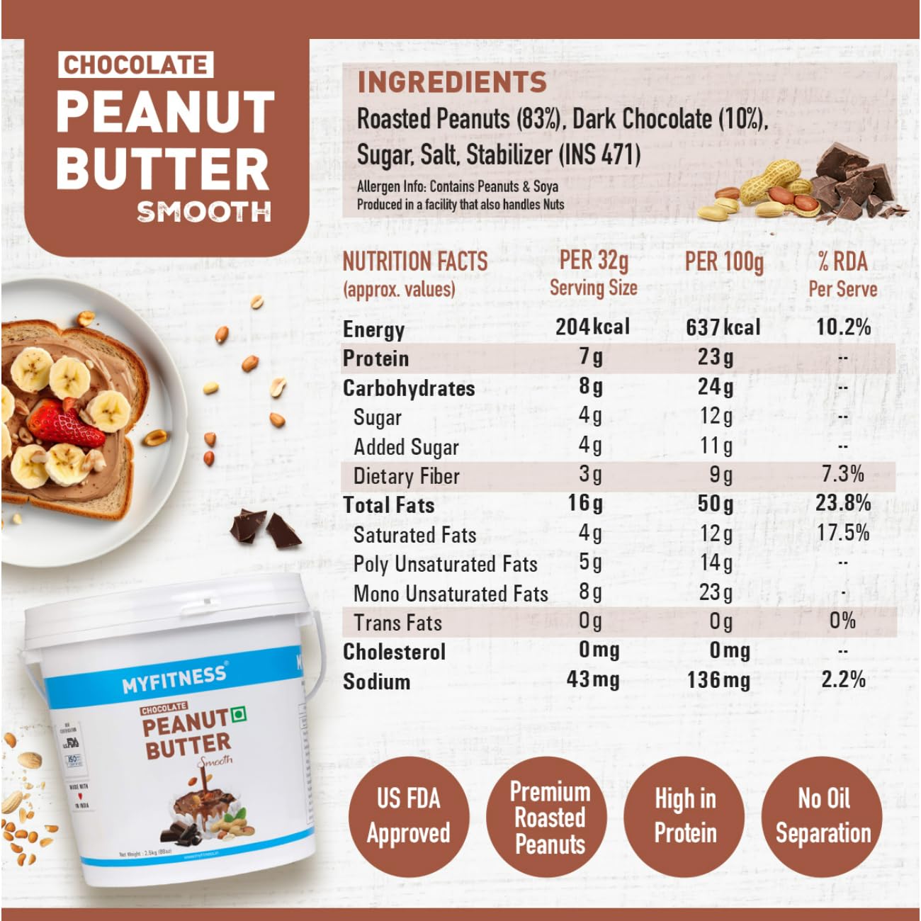 Myfitness Chocolate Peanut Butter (Crunchy) 