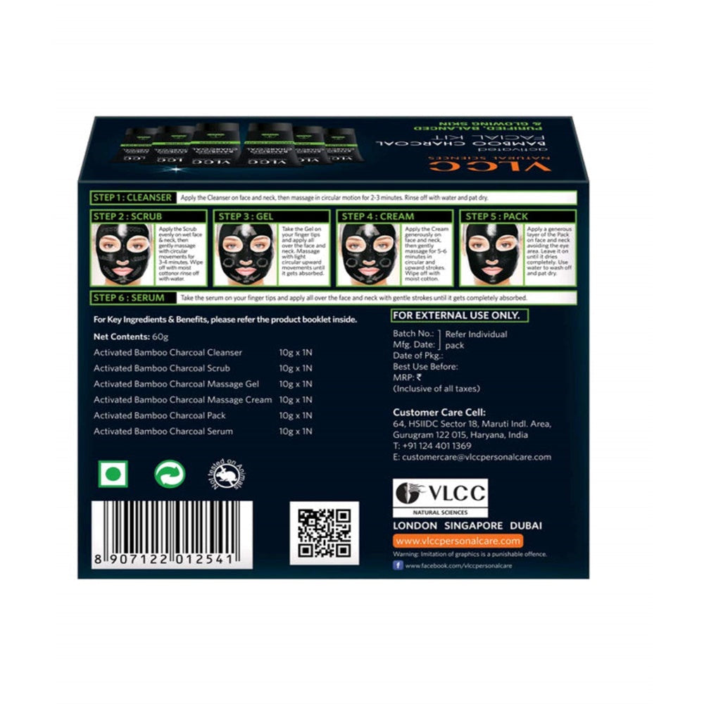 VLCC Activated Bamboo Charcoal Facial Kit  Grab2Buy VLCC Grab2Buy