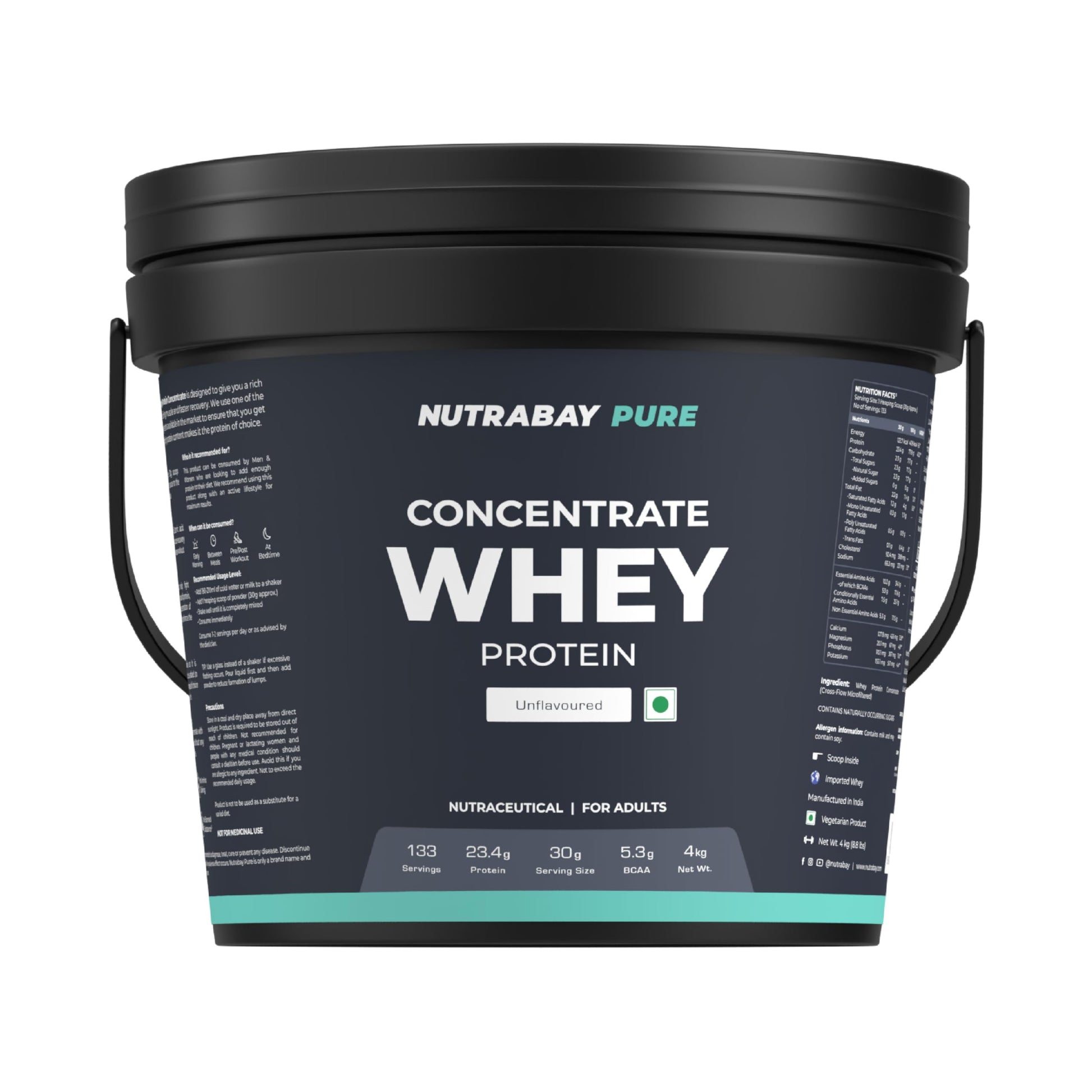 Nutrabay Concentrate Whey Protein Powder – Unflavoured