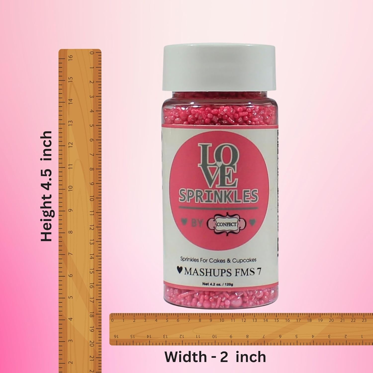 Confect Hot Pink | Sprinkles Bottle for Decoration Bottle