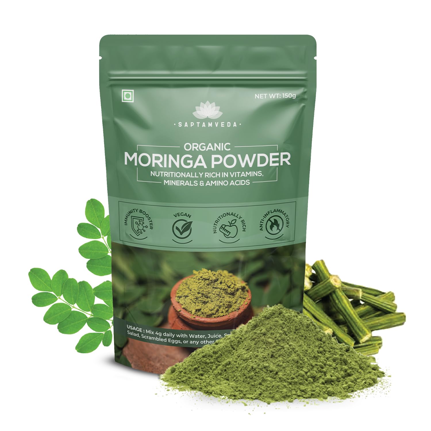 Saptamveda Organic Moringa Powder 
