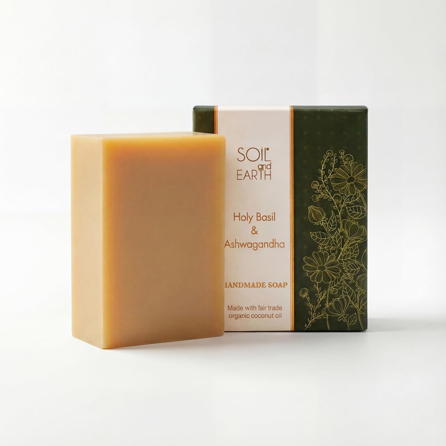 Soil and Earth | Holy Basil and Ashwagandha | Handmade Soap Bar 
