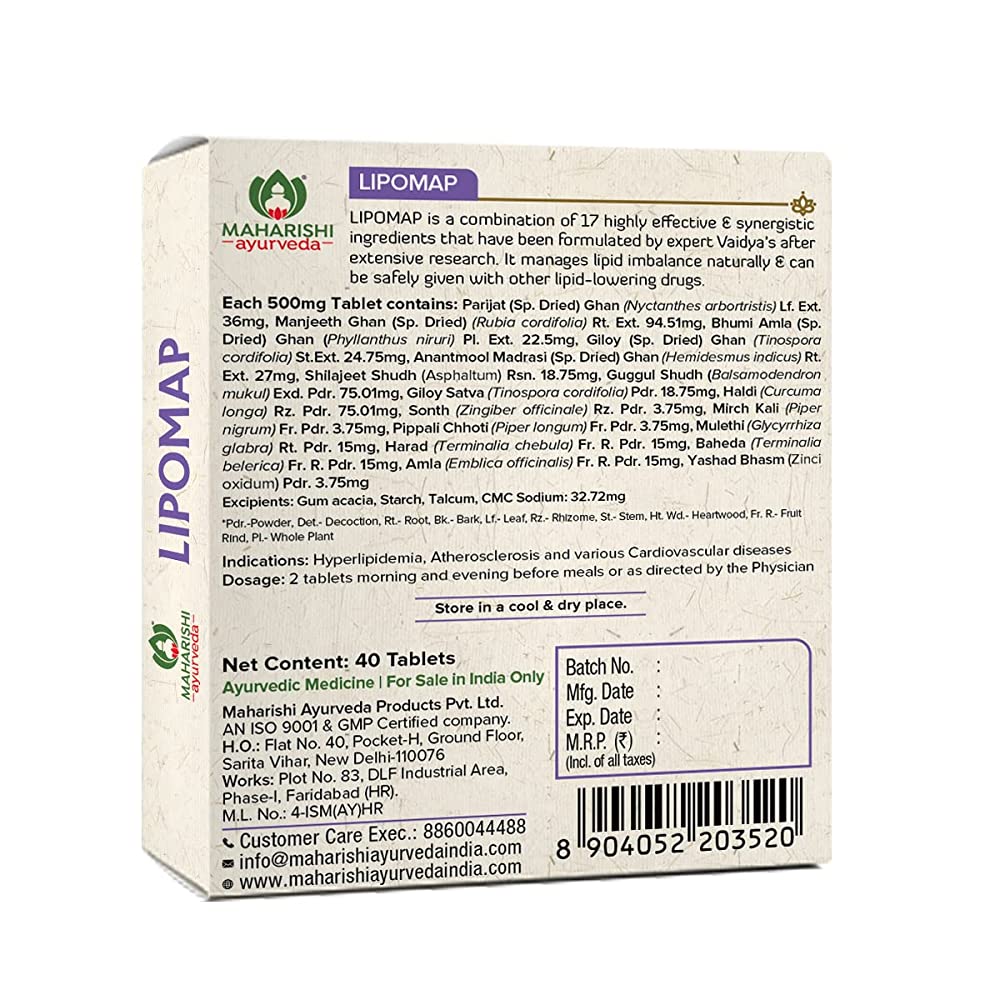 Maharishi Ayurveda Lipomap for Cholesterol 