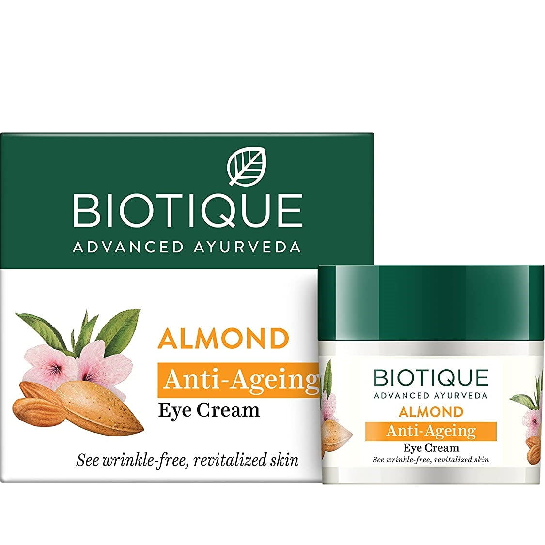 Biotique Advanced Ayurveda Bio Almond Soothing & Nourishing Eye cream - Grab2buy