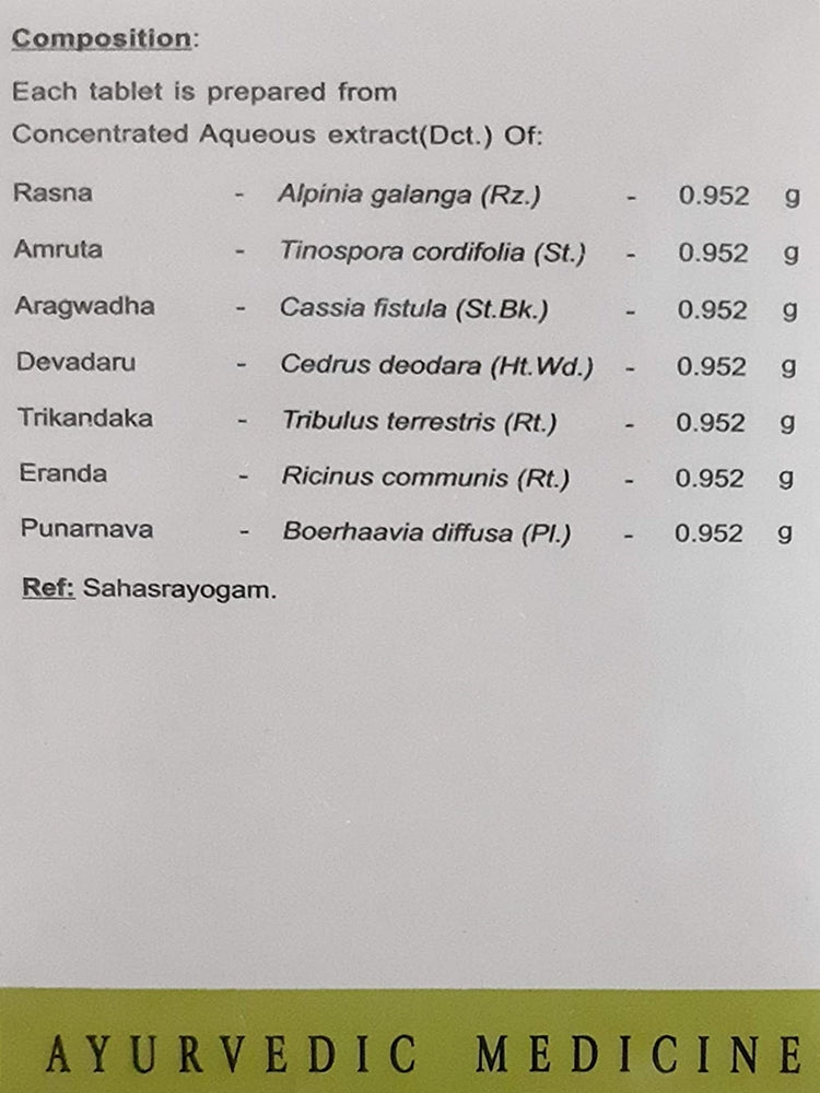 Avn Ayurveda Rasnasaptakam Kashayam Tablet 