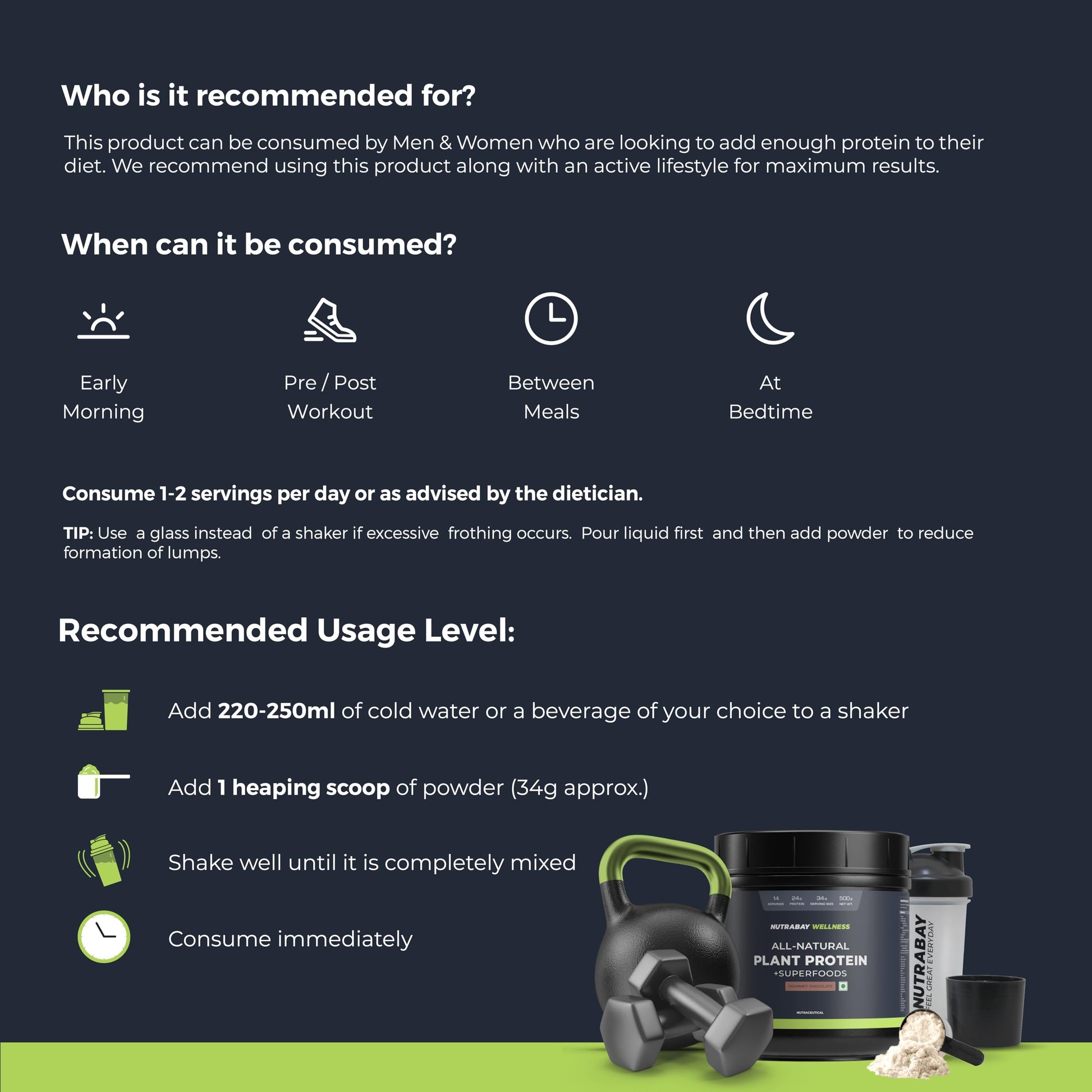 Nutrabay Wellness All Natural Plant Protein +Superfoods Powder - Gourmet Chocolate