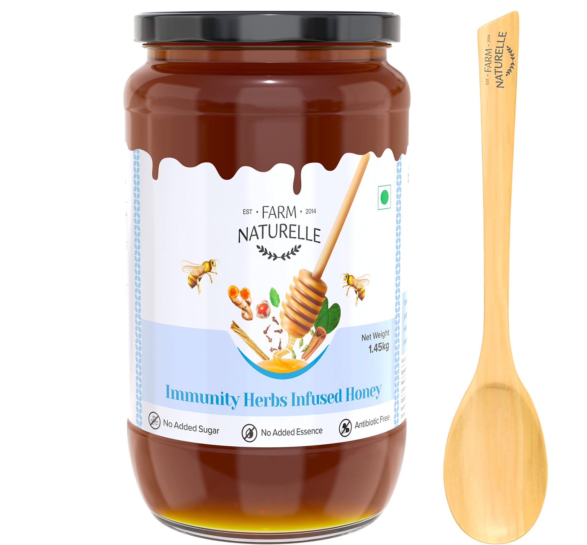 Farm Naturelle Immunity Herbs Infused In Wild Forest Honey 