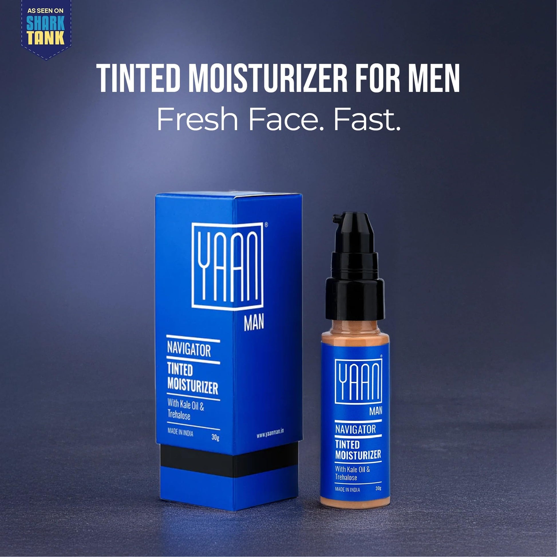 Yaan Man Tinted Navigator Moisturizer for Men With Kale Oil & Trehalose  Grab2Buy YAAN MAN Grab2Buy