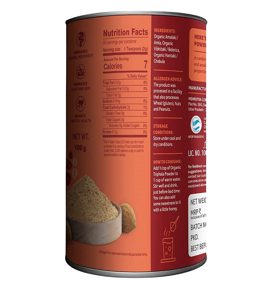 Organic Tattva Triphala Powder 