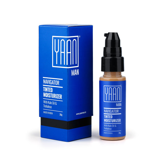 Yaan Man Tinted Navigator Moisturizer for Men With Kale Oil & Trehalose  Grab2Buy YAAN MAN Grab2Buy