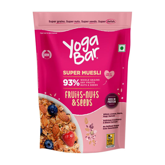 Yoga Bar Fruits, Nuts + Seeds Wholegrain Muesli 