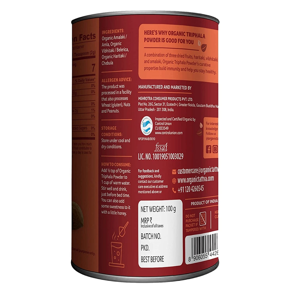 Organic Tattva Triphala Powder 
