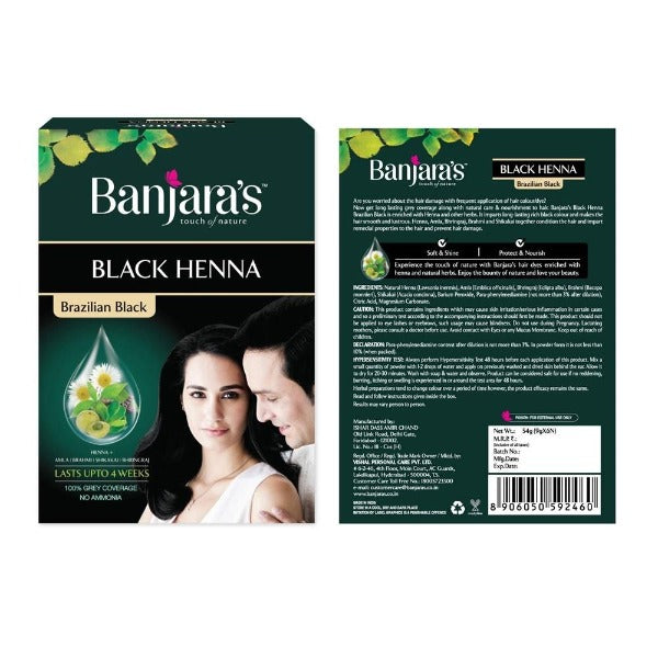 Banjara's Black Henna Brazilian Black Hair Color  Grab2Buy Banjara's Grab2Buy