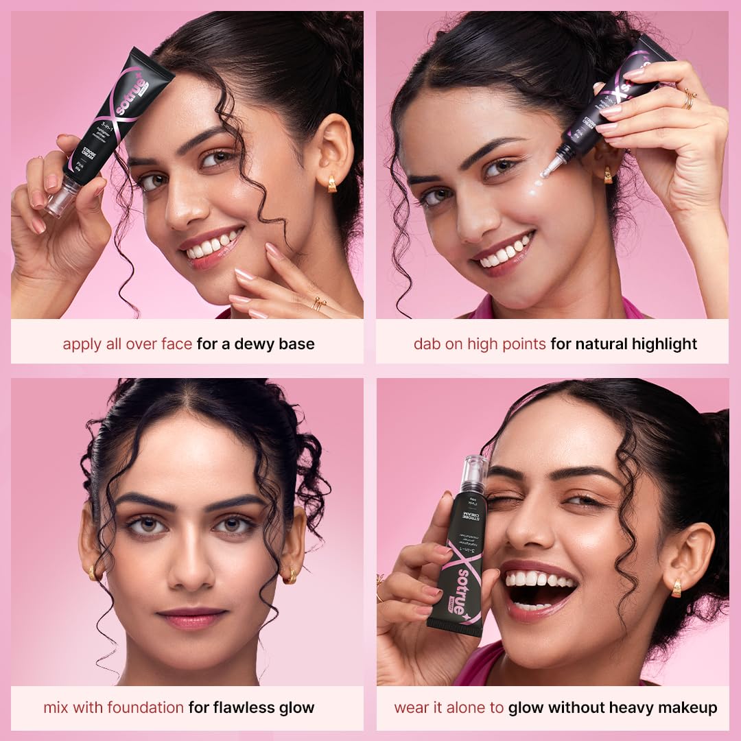 Sotrue Strobe Illuminating Cream + Moisturizer With Hyaluronic Acid - Pink 