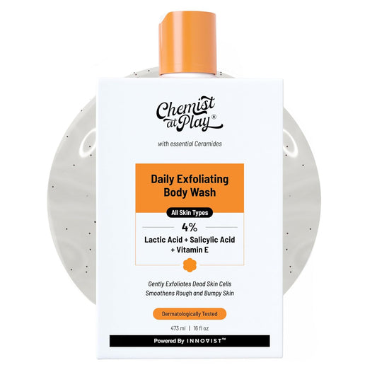 Chemist At Play Exfoliating Body Wash, 4% (Salicylic Acid, Vitamin E and Lactic Acid) - Grab2buy