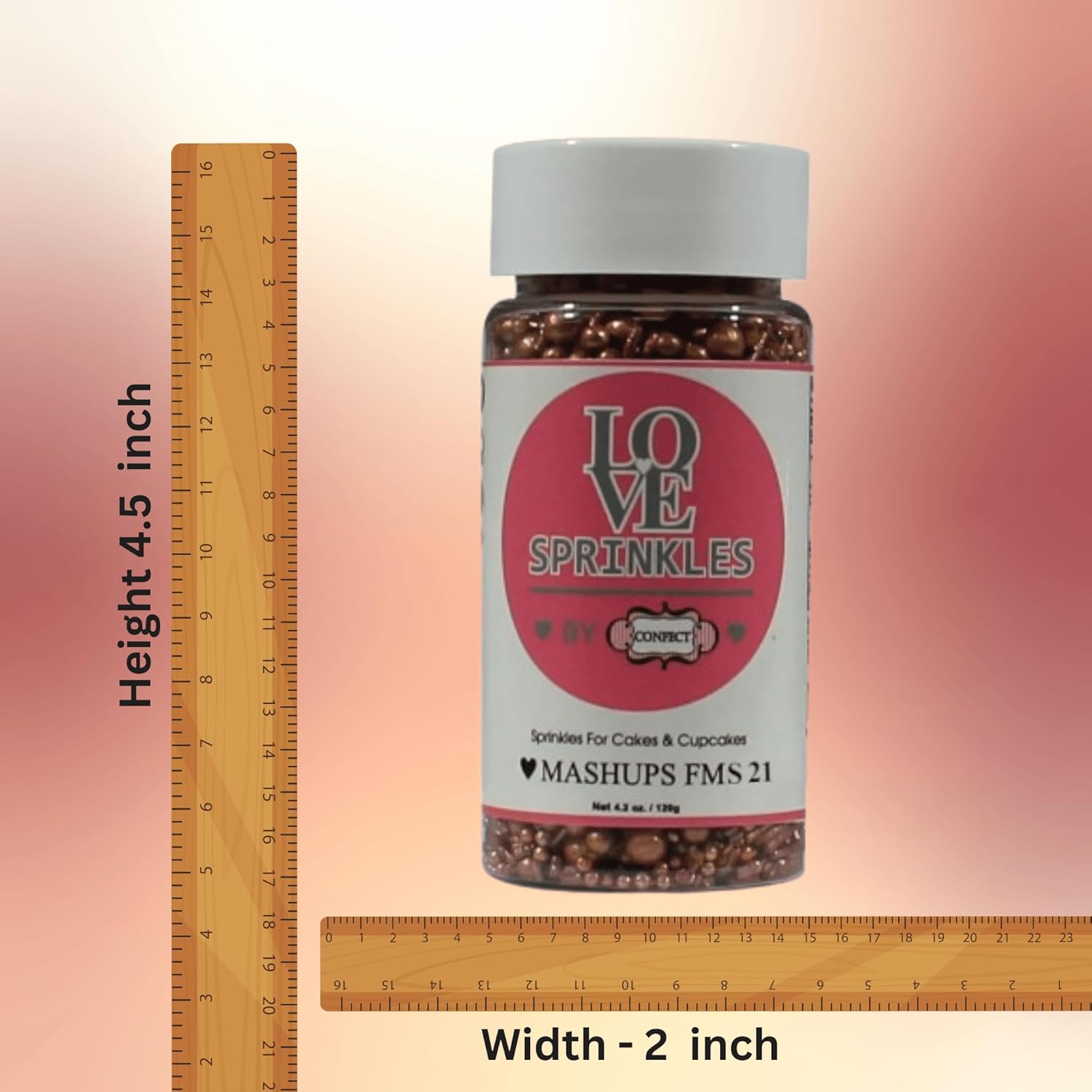 Confect Copper | Sprinkles Bottle for Decoration Bottle
