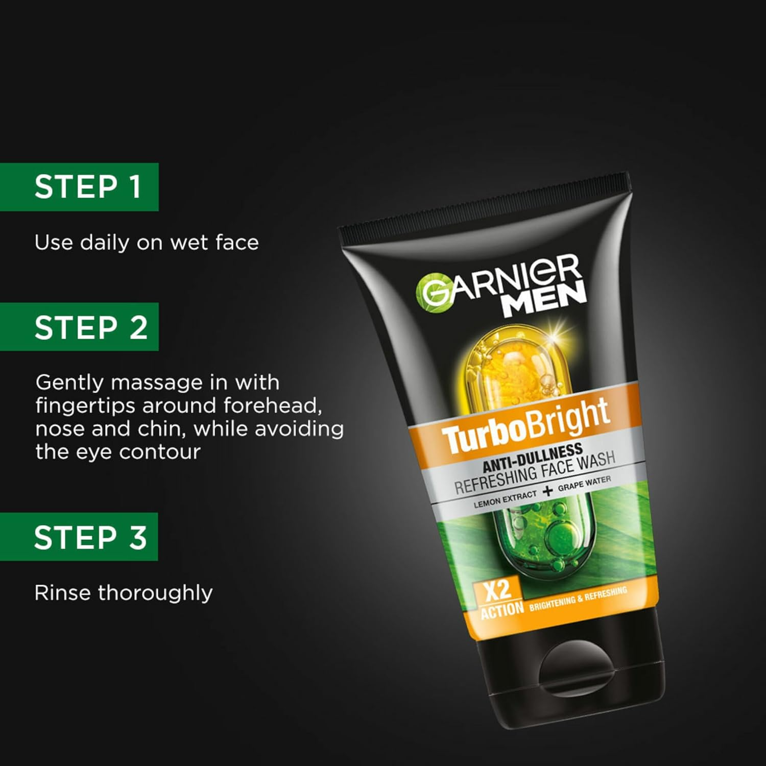 Garnier Men Turbo Bright Brightening Face Wash 