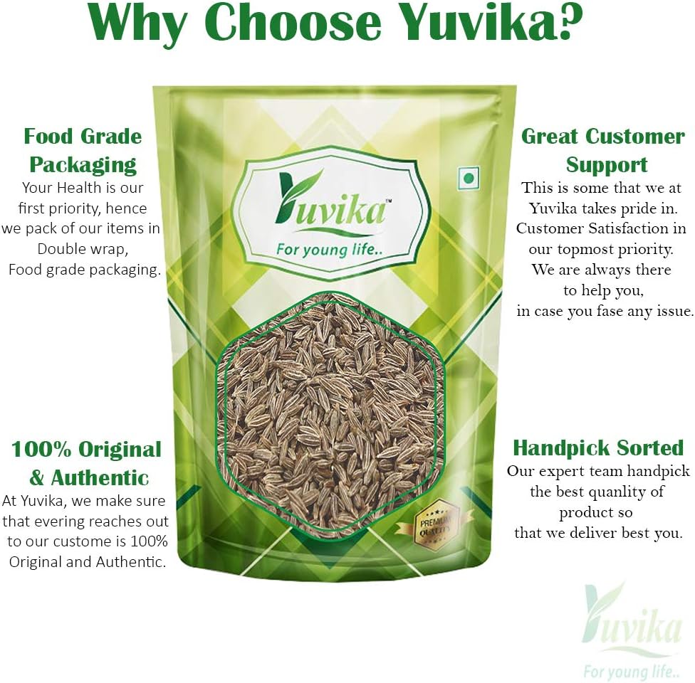 Yuvika Jeera Safed - Cuminum Cyminum - White Cumin Seeds  Grab2Buy Yuvika Grab2Buy