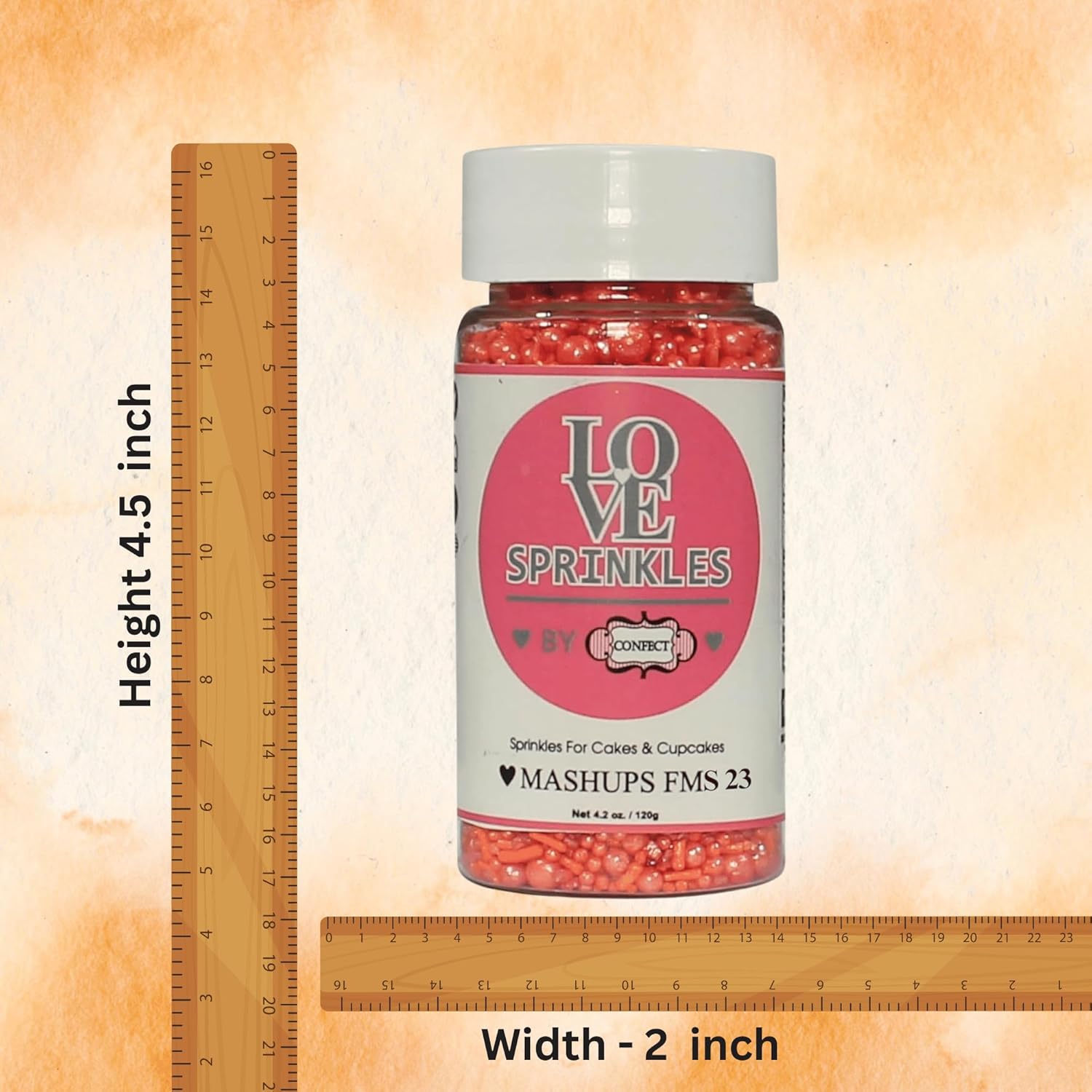 Confect Citrus Orange | Sprinkles Bottle for Decoration Bottle