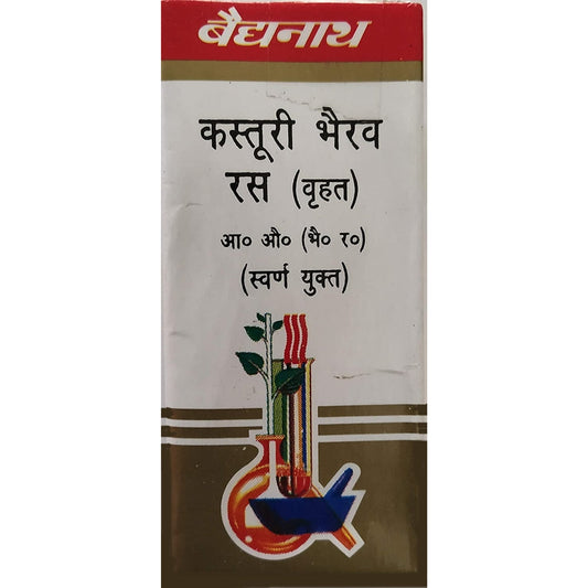 Baidyanath Kasturibhairava Ras 10 Tabs - Grab2buy