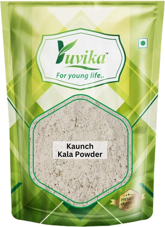 Yuvika Beej Kaunch Kala Powder (Without Peel) - Mucuna Pruriens - Black Kaunch Seeds Powder | Cowhage 