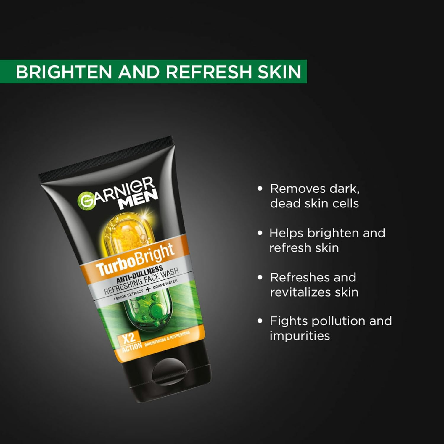 Garnier Men Turbo Bright Brightening Face Wash 