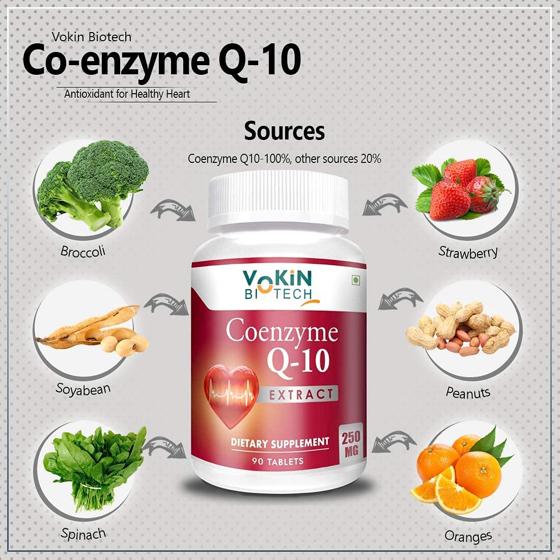 Vokin Biotech 100% Natural Coenzyme Q  Grab2Buy Vokin Biotech Grab2Buy
