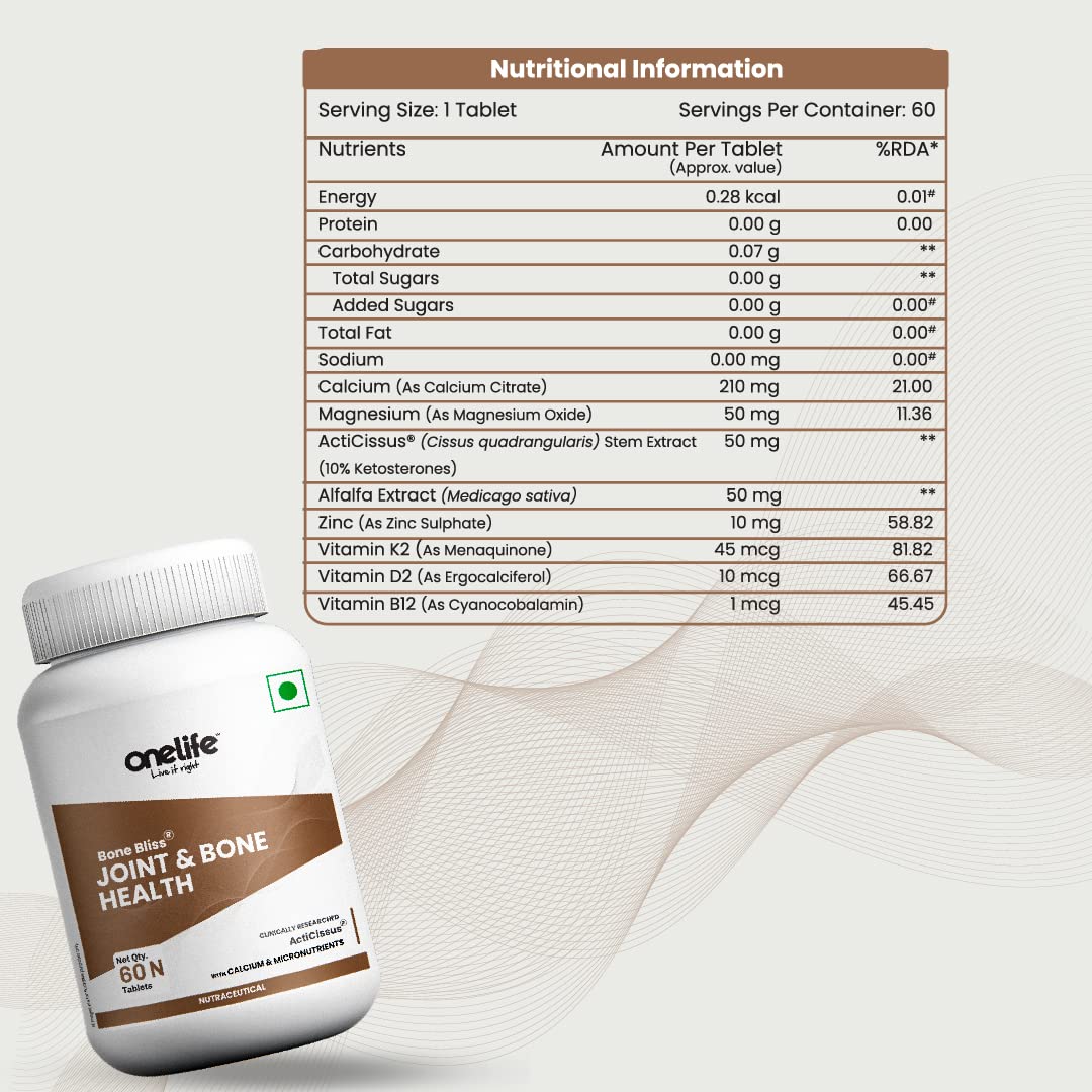 Onelife Bone Bliss Calcium Tablets 