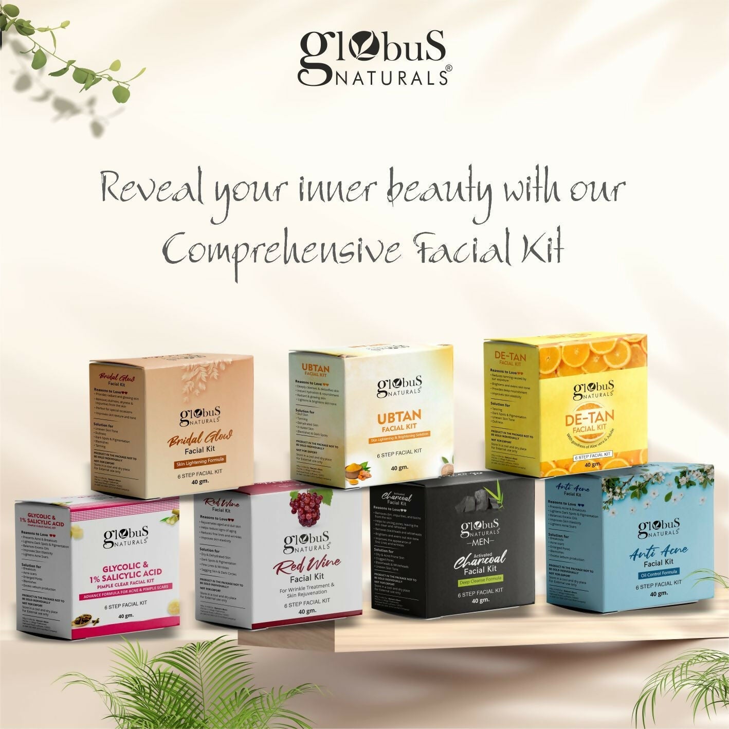 Globus Naturals Anti Acne 6 Step Facial Kit | Swadesiicart