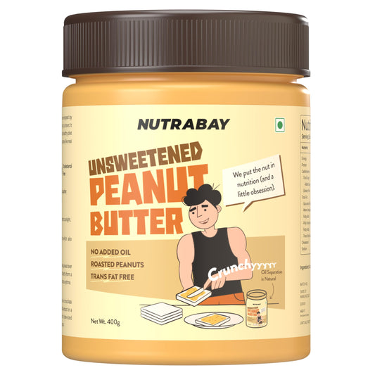 Nutrabay Unsweetened Peanut Butter (Crunchy)