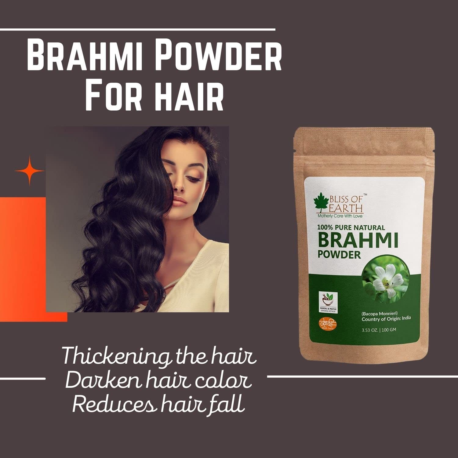 Bliss of Earth 100% Pure Natural Brahmi Powder  Grab2Buy Bliss of Earth Grab2Buy