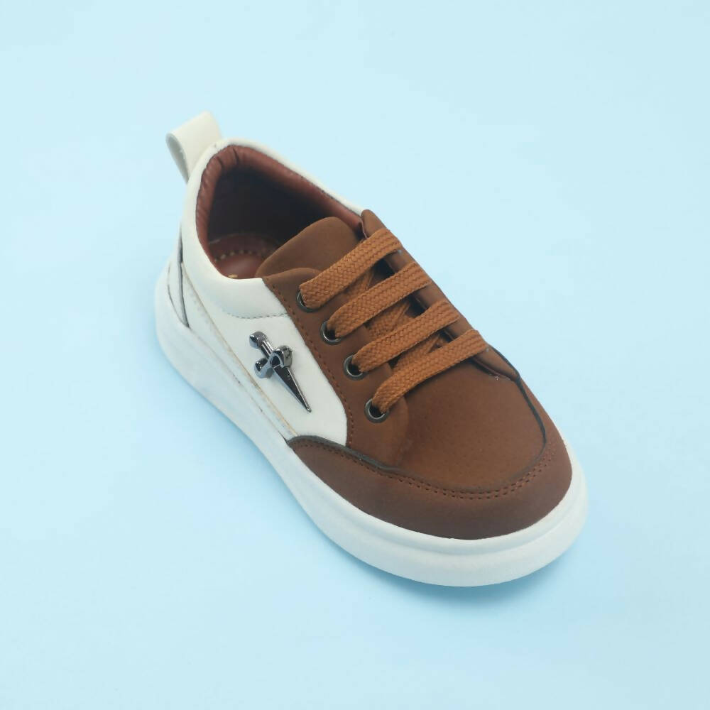 Tiny Bugs Boys Lace Up Casual Shoes - Brown  Grab2Buy Tiny Bugs Grab2Buy