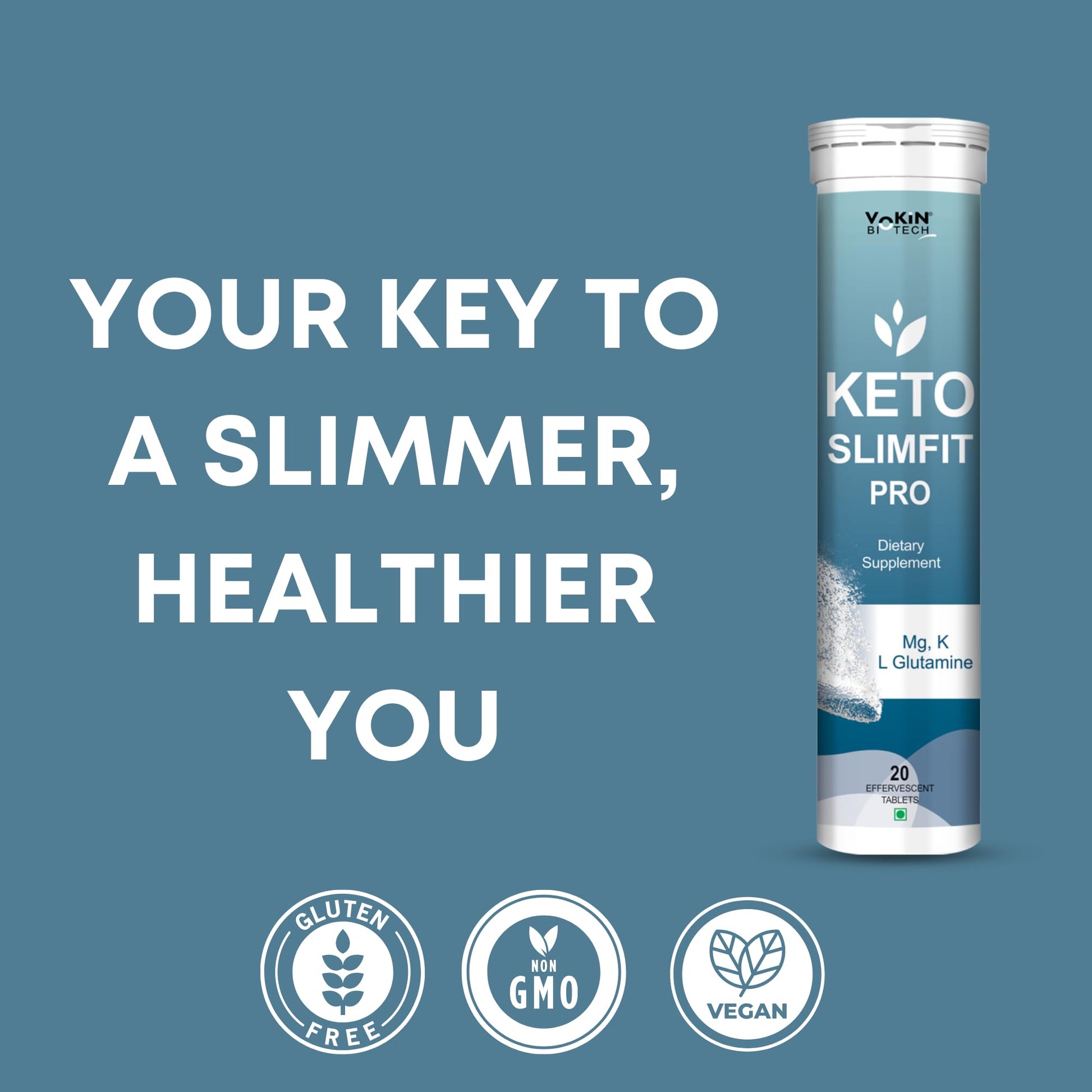 Vokin Biotech Keto Slim Tablets For Weight Loss Dietary Supplement Effervescent Water Soluble  Grab2Buy Vokin Biotech Grab2Buy