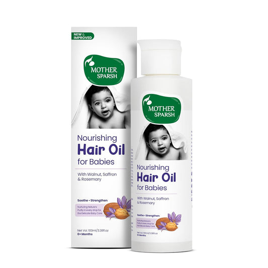 Mother Sparsh Nourishing Baby Hair Oil, Soothe & Nourishes Delicate Baby Scalp, Suitable Hair Oil for Newborns - Grab2buy