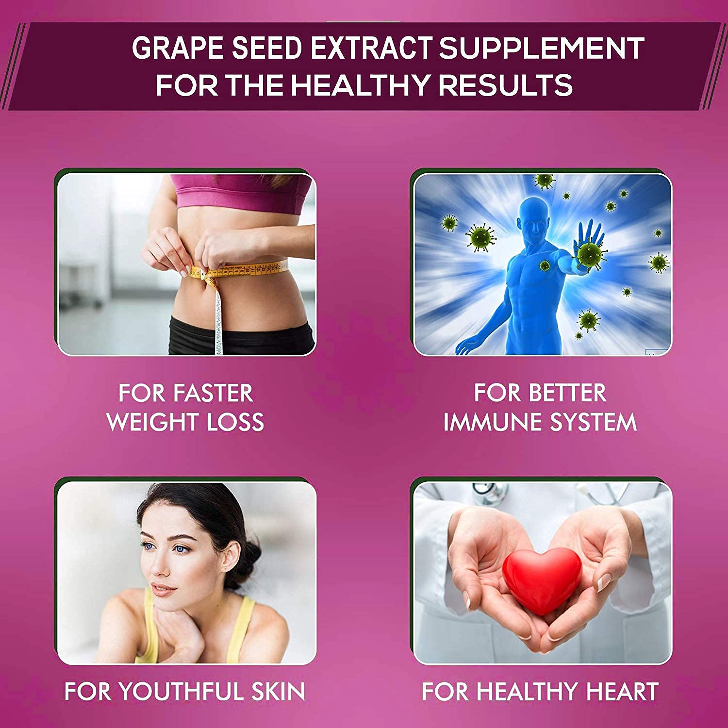 Vokin Biotech Grapes Seed Extract Support Immune System and Antioxidant Supplement 95% Polyphenols  Grab2Buy Vokin Biotech Grab2Buy