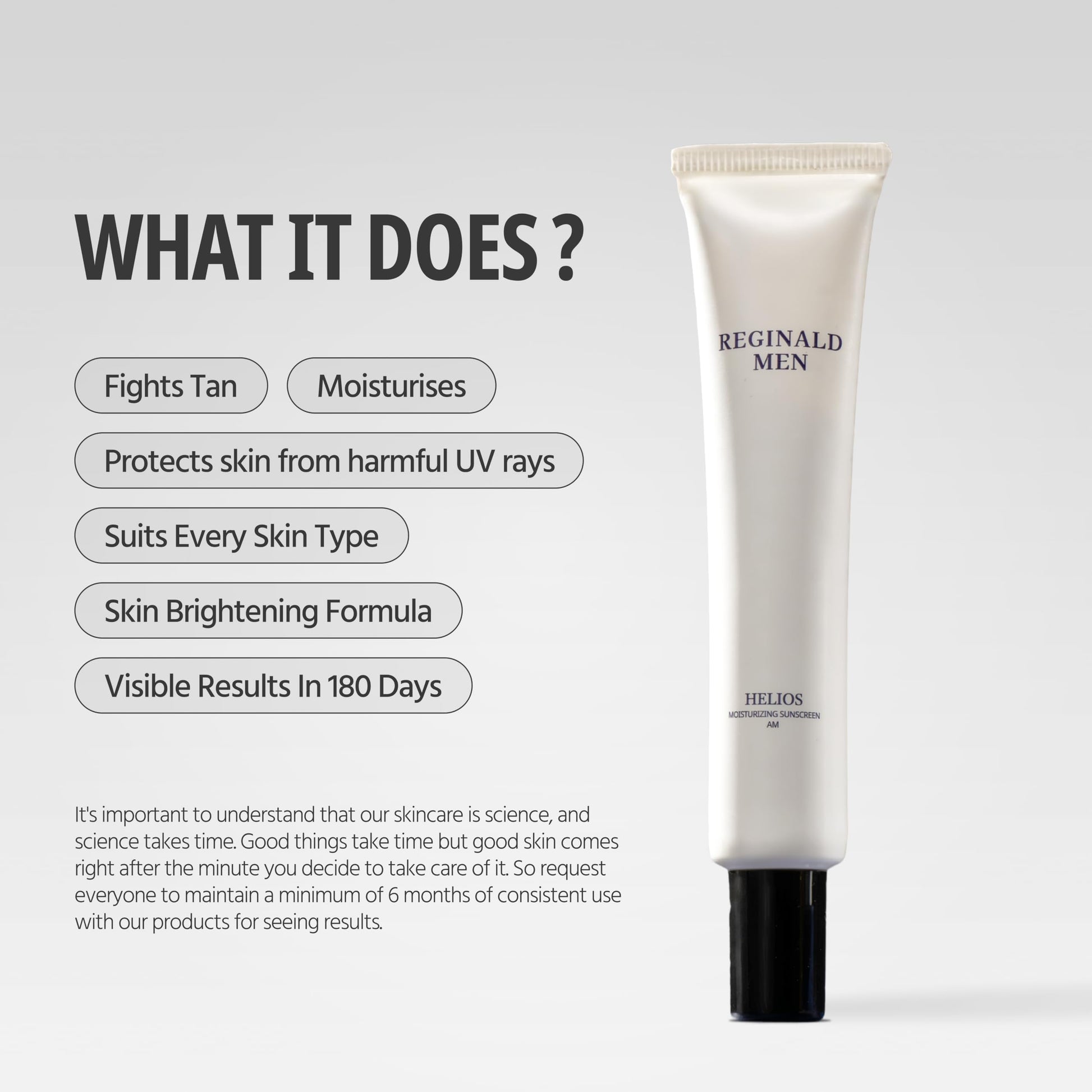 Reginald Men Sunscreen SPF 50 PA++++ Brightening & Moisturising  Grab2Buy Reginald Men Grab2Buy