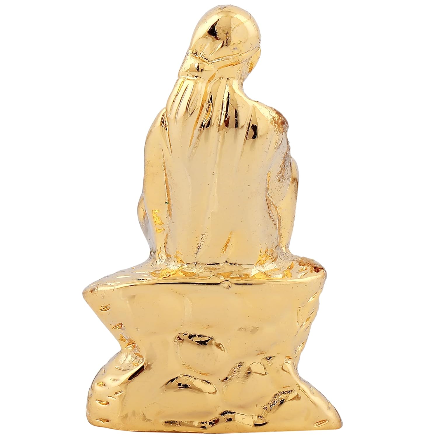 Estele Gold-Polished Divine Sirdi Sai Baba Idol for Pooja/Gifts/Car decor 