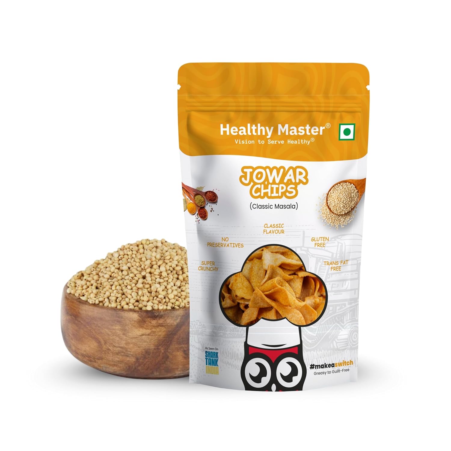 Healthy Master Light & Crispy Jowar Chips | Millet Snacks 