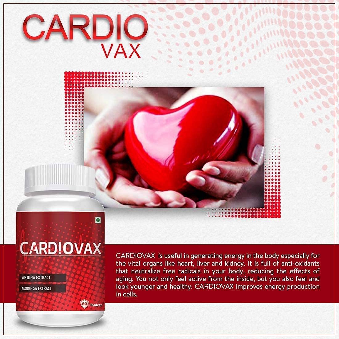 Vokin Biotech Natural Cardiovax with Arjuna Extract & Moringa Extract (60 Tablets) With Cold Pressed Flaxseed Oil | Omega 3 6 9  Grab2Buy Vokin Biotech Grab2Buy