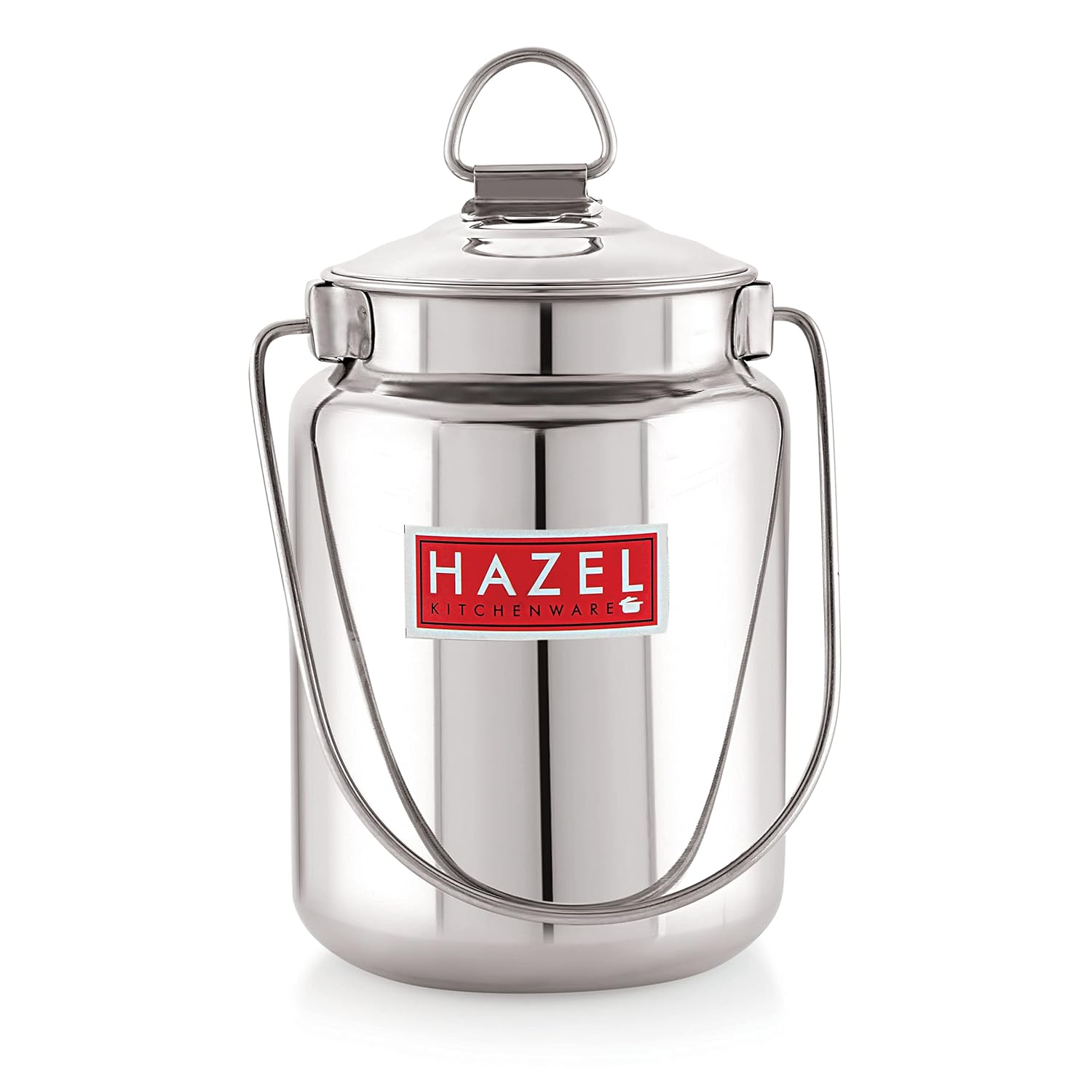 HAZEL Stainless Steel Ghee Oil Milk Container for Kitchen|Capacity of 5000 ml, Silver