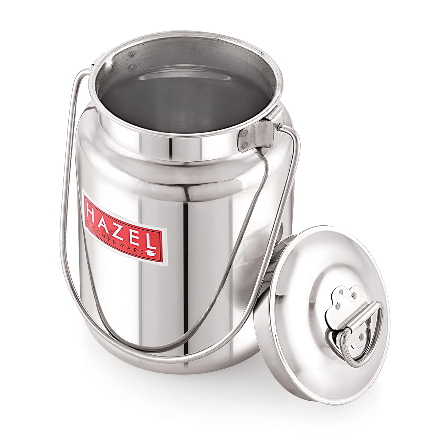 HAZEL Stainless Steel Ghee Oil Milk Container for Kitchen|Capacity of 5000 ml, Silver
