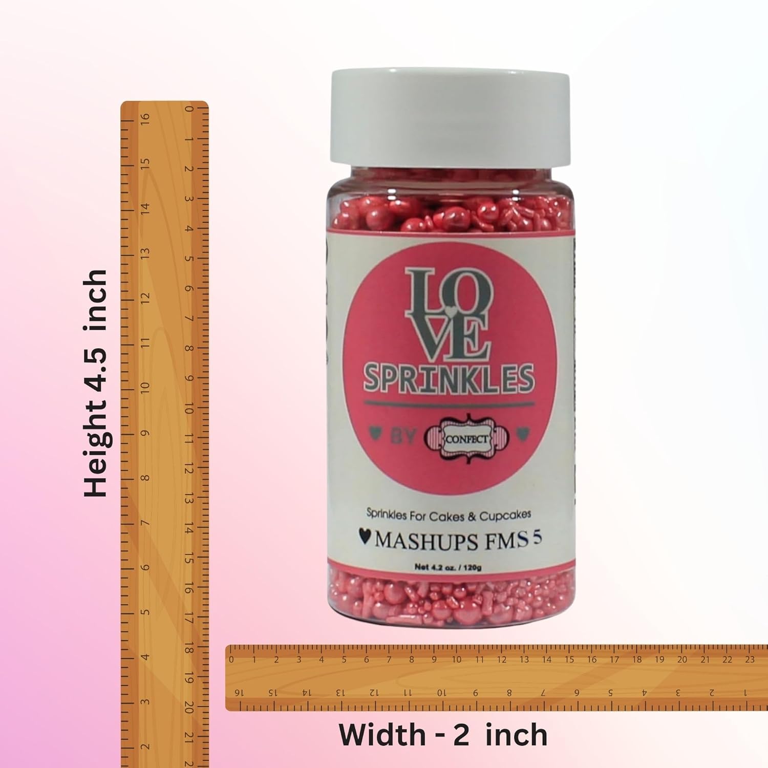 Confect Rose Pink | Sprinkles Bottle for Decoration Bottle